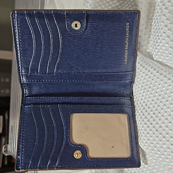 LAUREN RALPH LAUREN NAVY CARD CASE WALLET FOR WOMEN - Picture 3 of 11